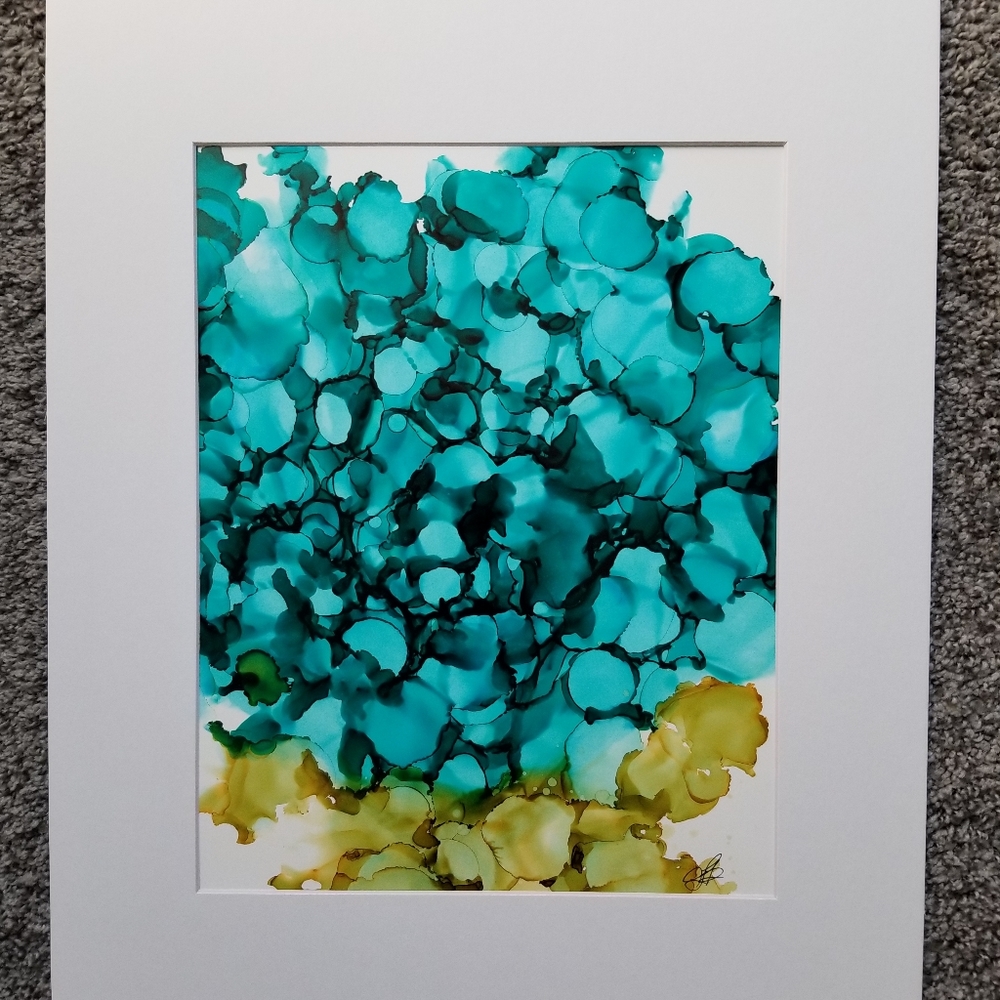 Alcohol Ink Painting- Hydrangea